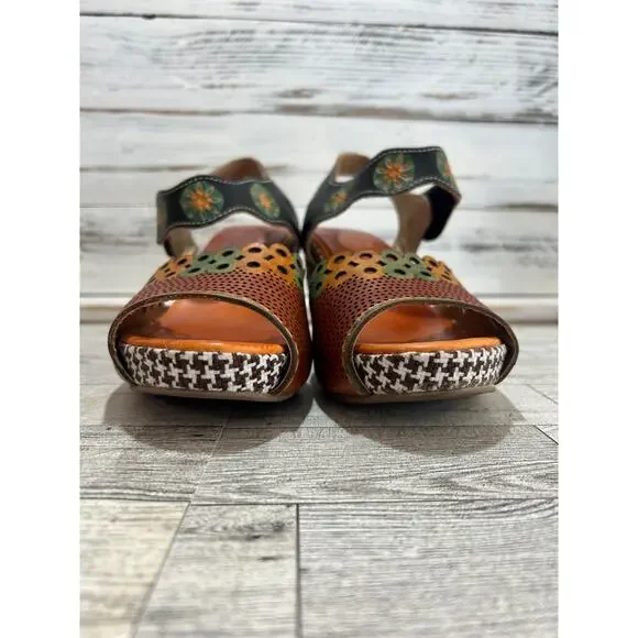 L'Artiste Spring Step Jive Multi Color Sz. 6.5 (Euro 37) Shoes Sandals - Picture 5 of 10